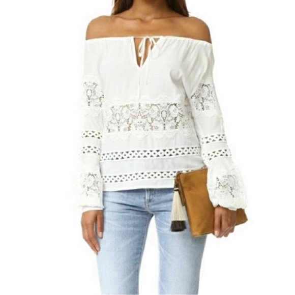 For Love and Lemons Lace Off the Shoulder Blouse - Picture 9 of 9